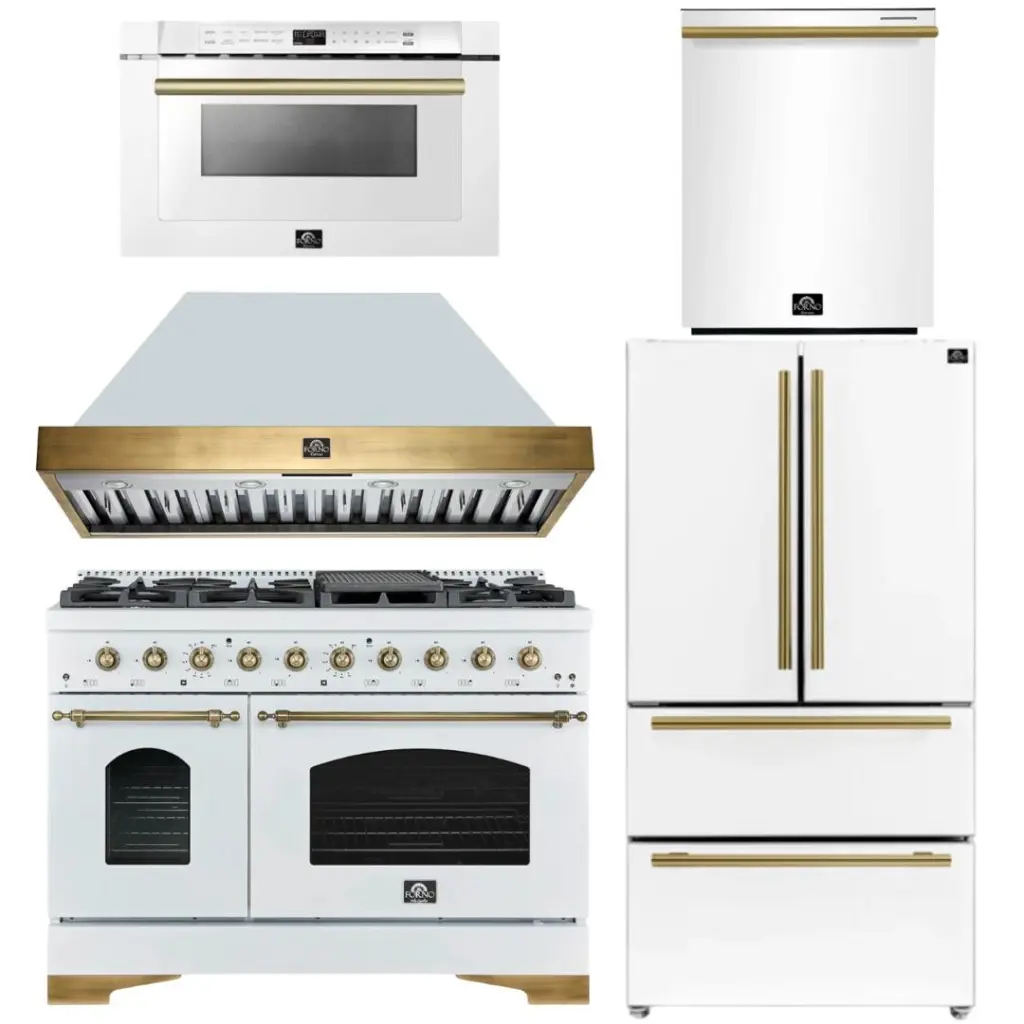Conjunto de Electrodomésticos de Cocina de Alta Gama - Acabado Blanco
