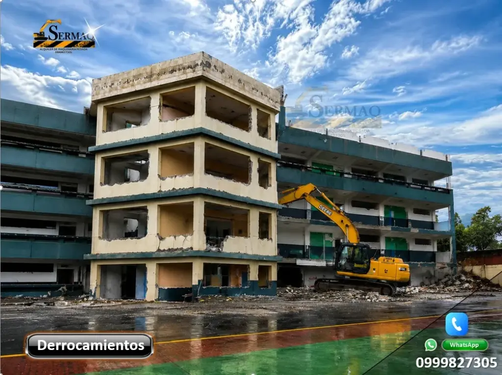 Alquiler de Excavadora de Orugas, Derrocamientos, Demolición, Excavación