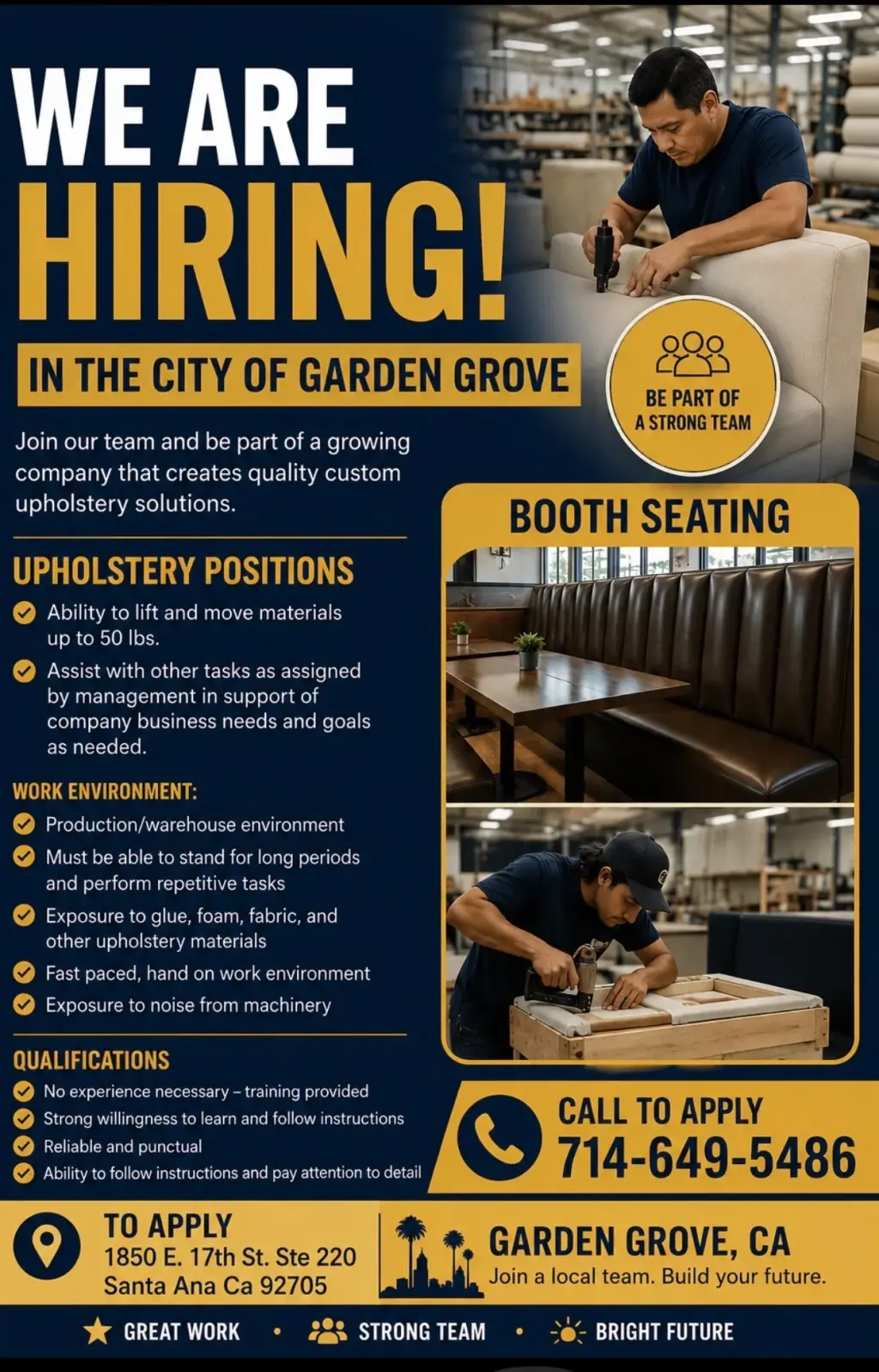 Ulphostery Help wanted