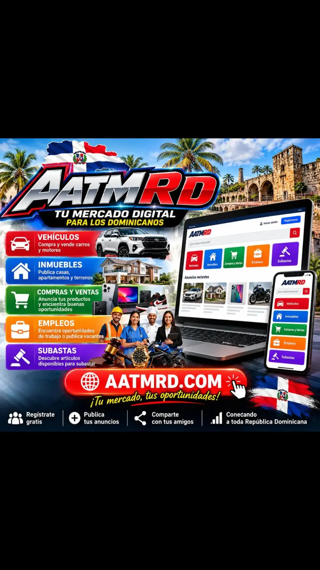 AATMRD.COM — Compra, vende, busca empleo y subastas en RD ¡GRATIS! 🇩🇴