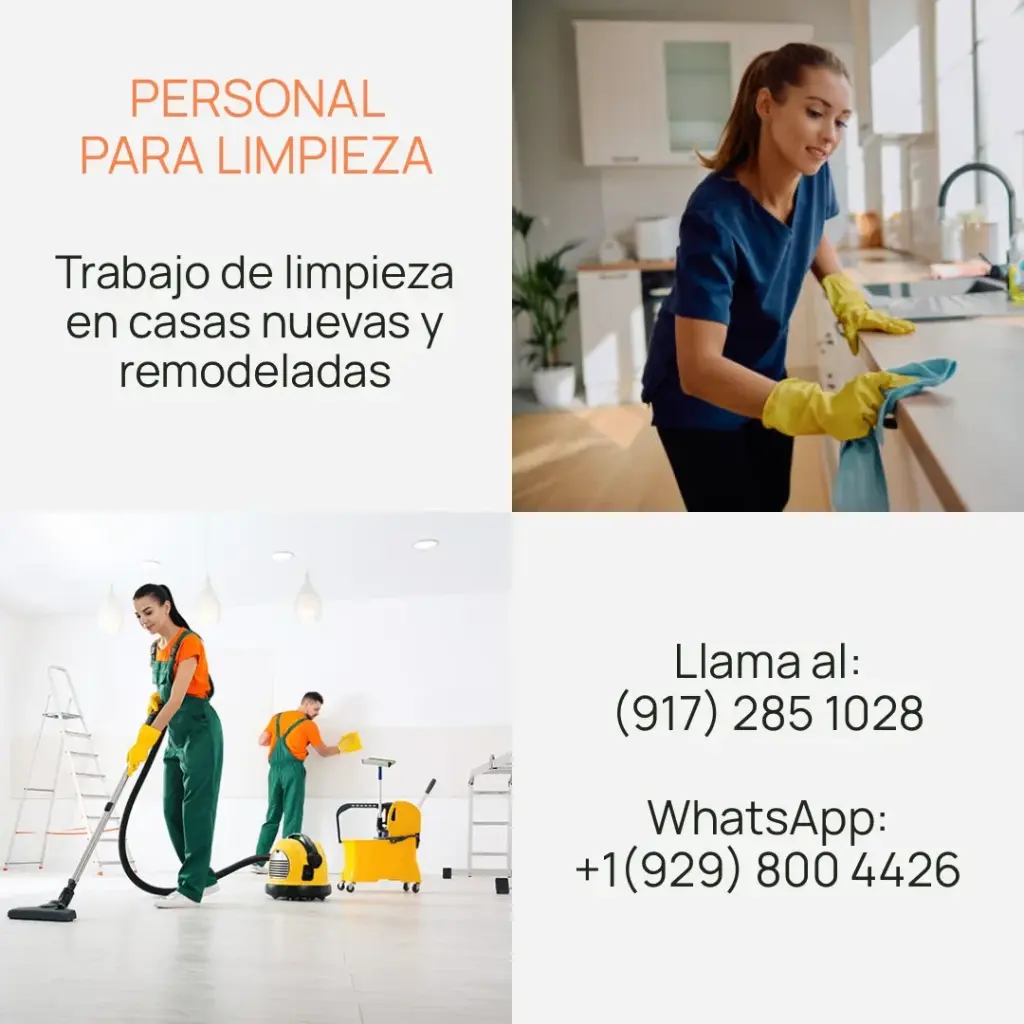 Personal para limpieza