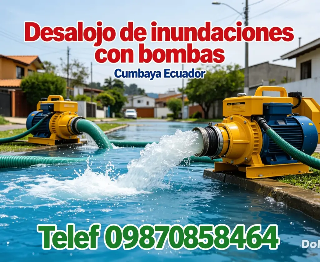 Desalojo de inundaciones Cumbaya Teléf 0983439614