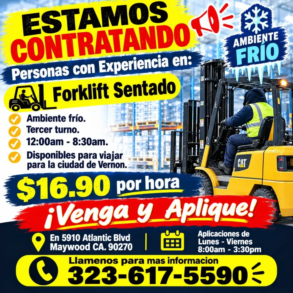 Montacargas En Vernon CA.