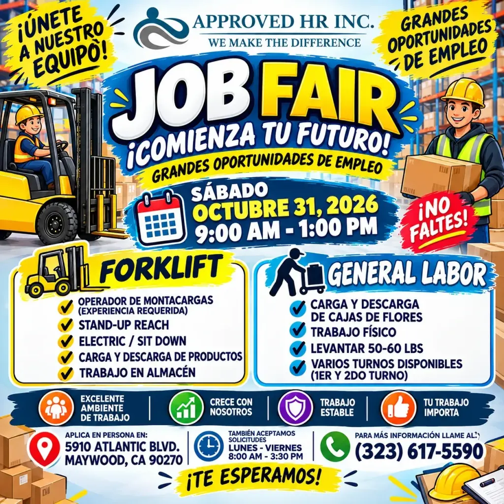 Feria de Empleo - ¡Grandes Oportunidades de Trabajo!