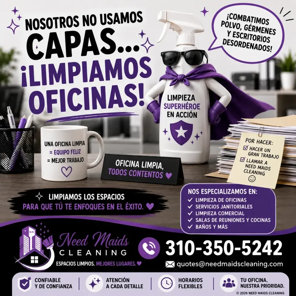 La limpieza habla de su negocio antes que usted.