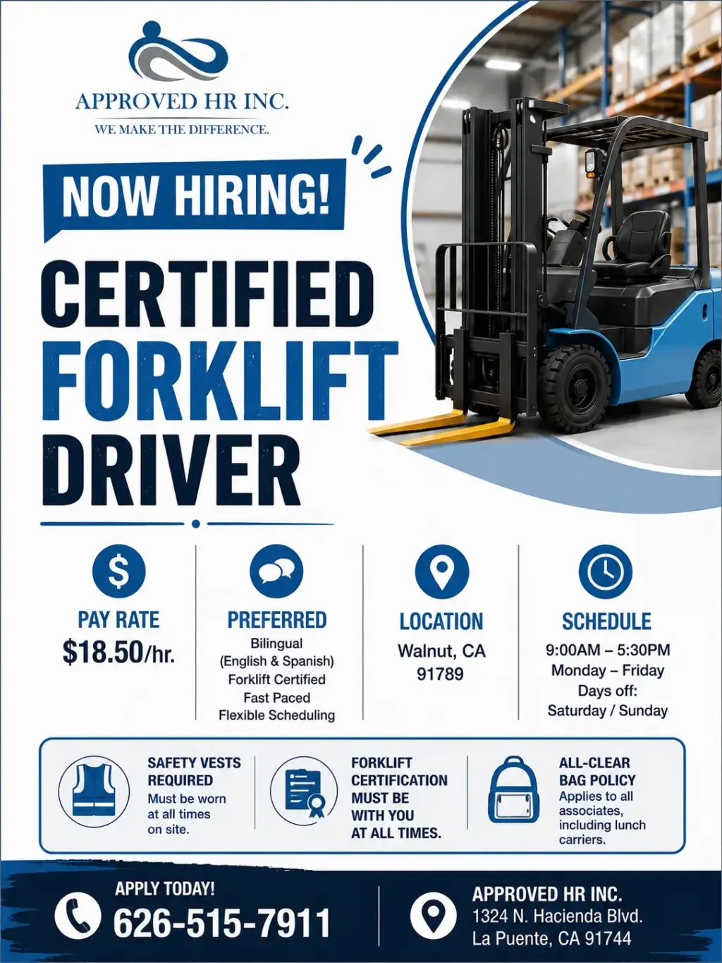 Manejador de Forklift Regular