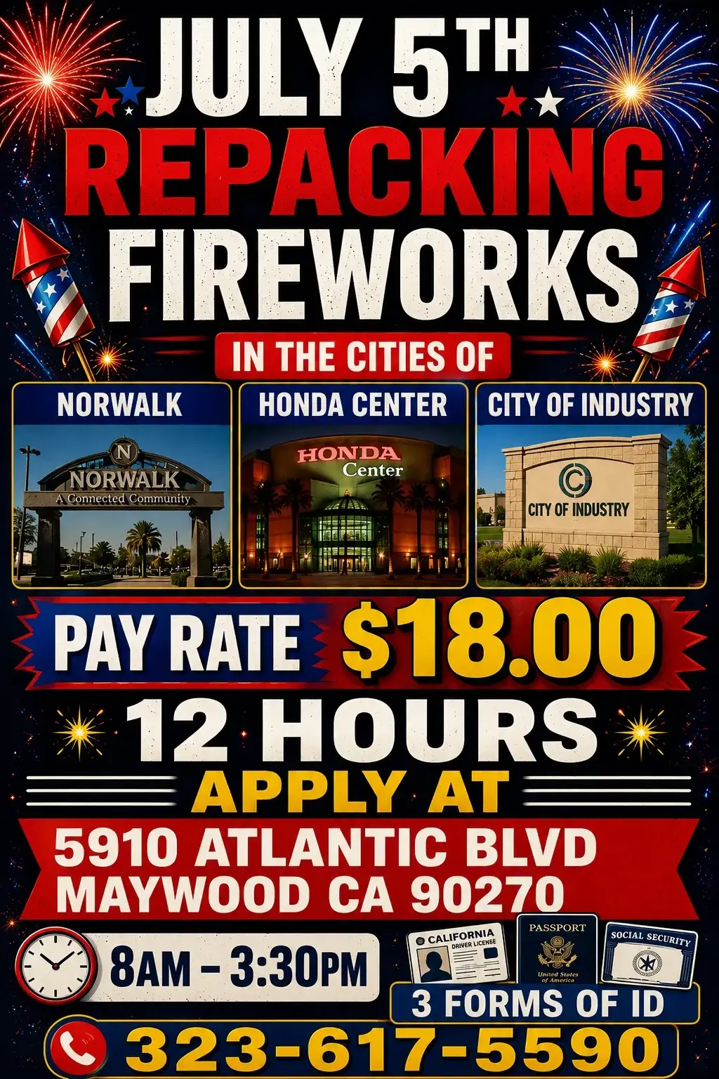 Oportunidad de Trabajo en Reempaquetado de Fuegos Artificiales