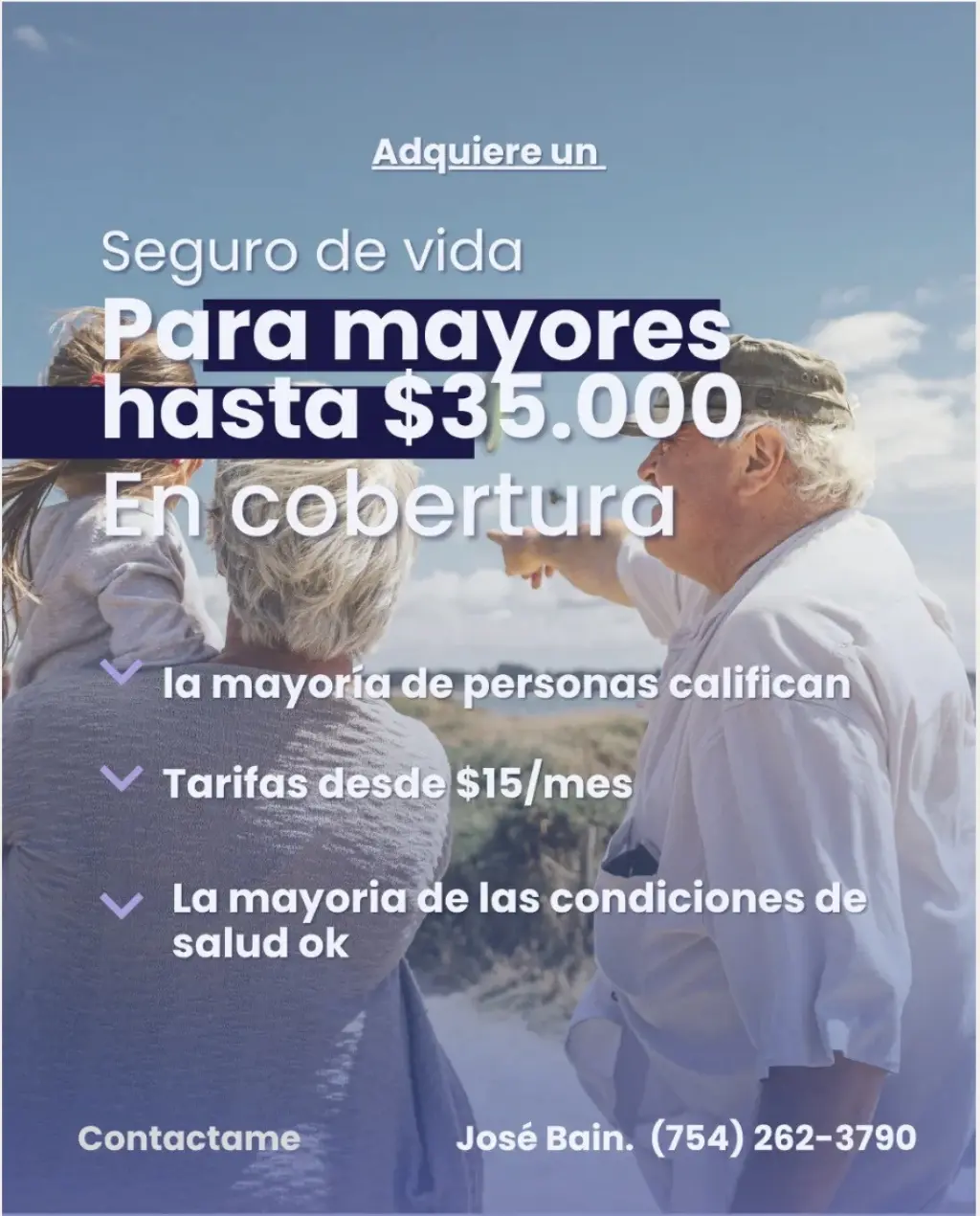 Adquiere un Seguro de vida para mayores