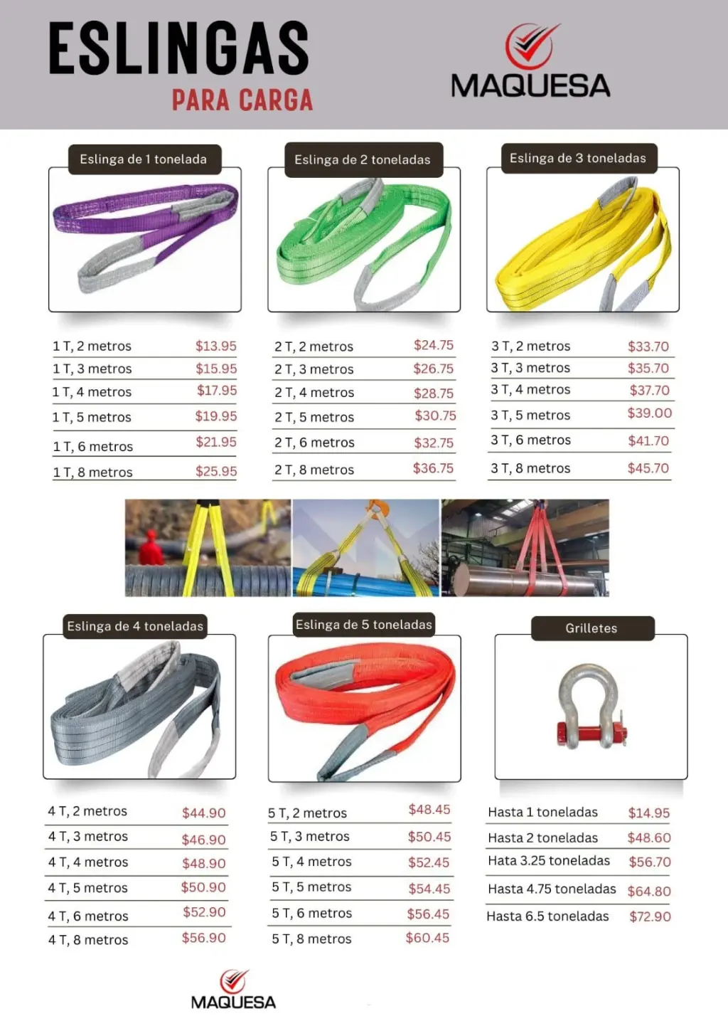 ESLINGAS para carga certificadas, hechas en China