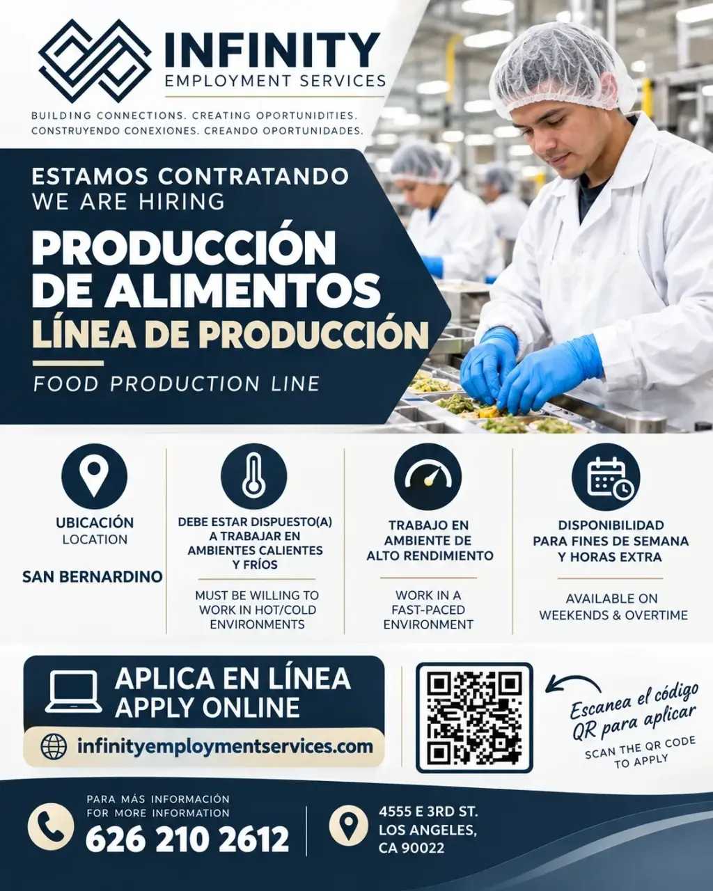 ESTAMOS CONTRATANDO PRODUCCIÓN DE ALIMENTOS