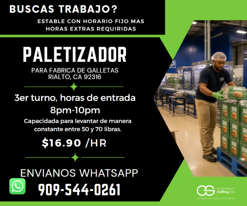Paletizador para fabrica de galletas
