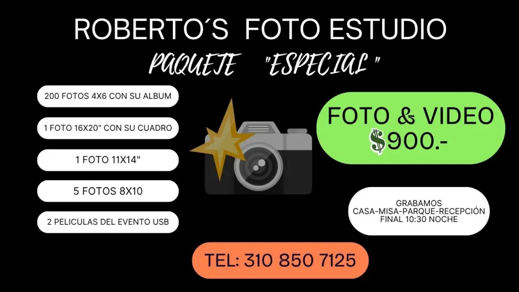 Paquete Especial de Foto y Video