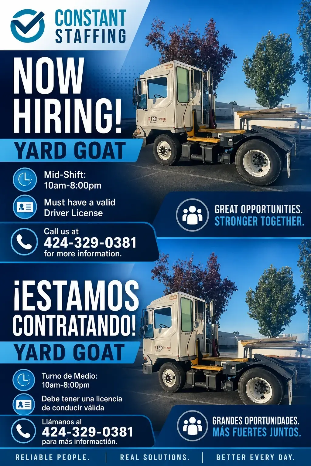 🚛 NOW HIRING – YARD GOAT!