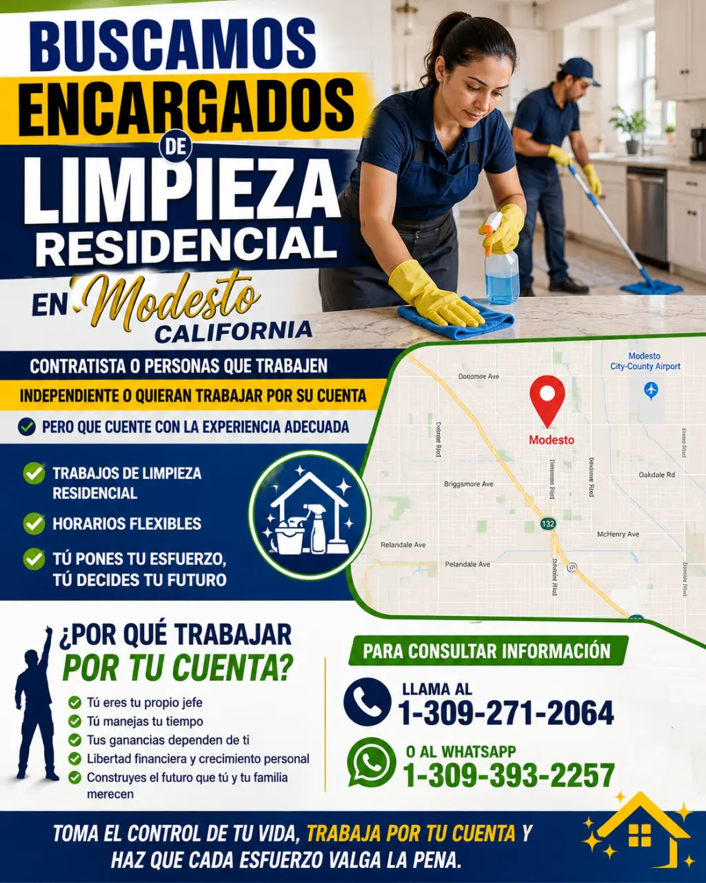 OFERTA DE TRABAJO DE LIMPIEZA RECIDENCIAL
