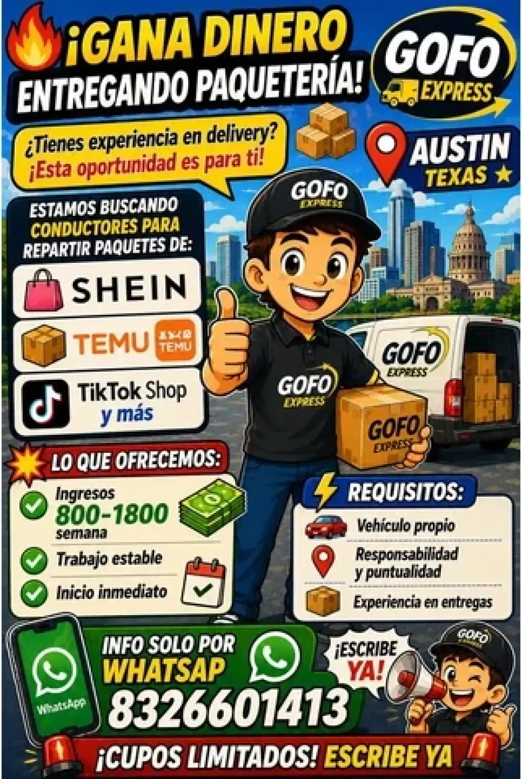 SOLICITO CONDUCTORES (DRIVER)