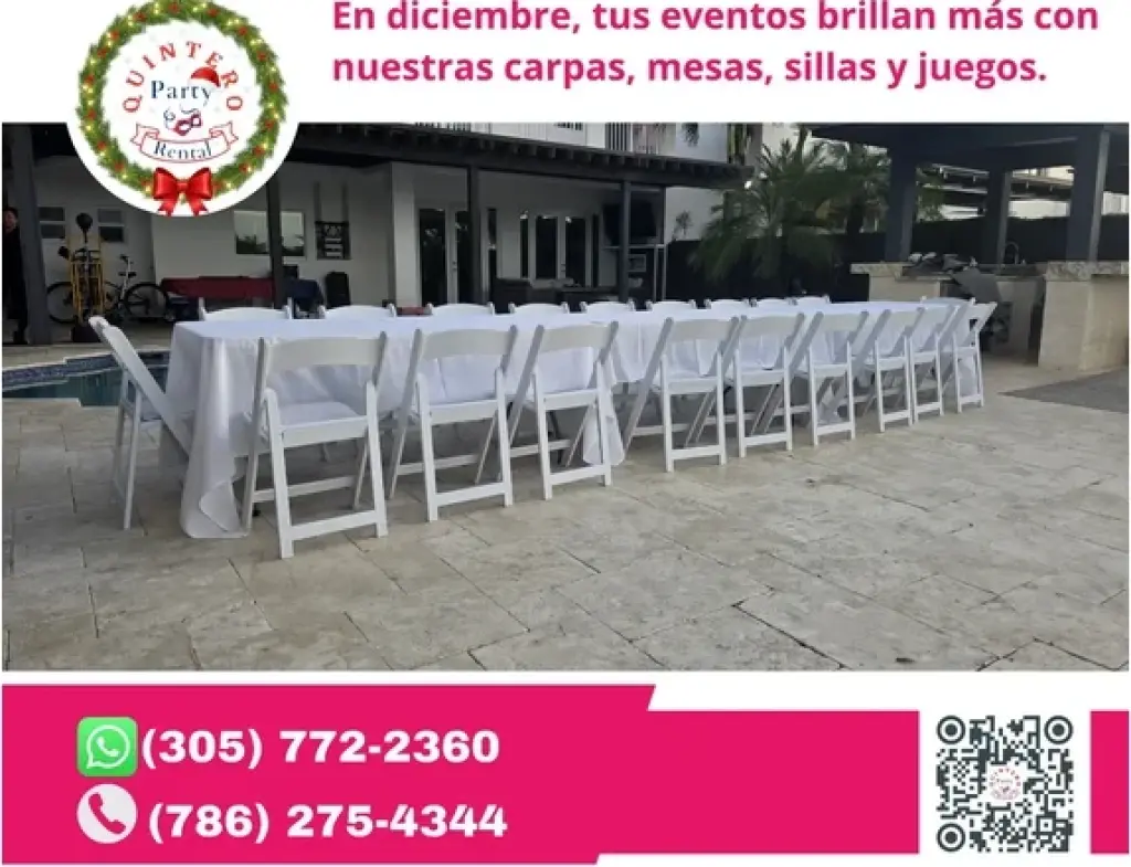 Alquiler de sillas mesas miami