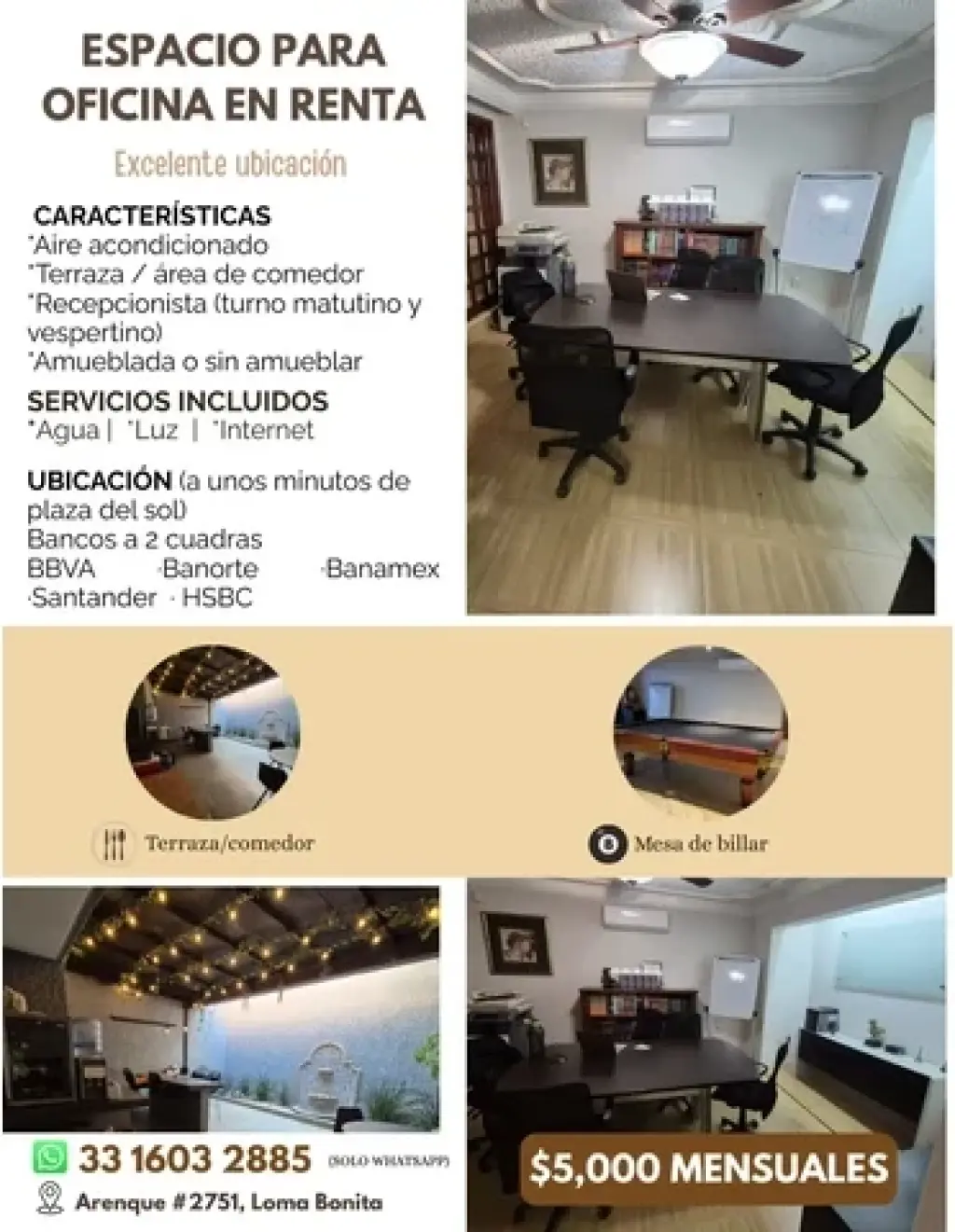 Sala de juntas GDL en renta