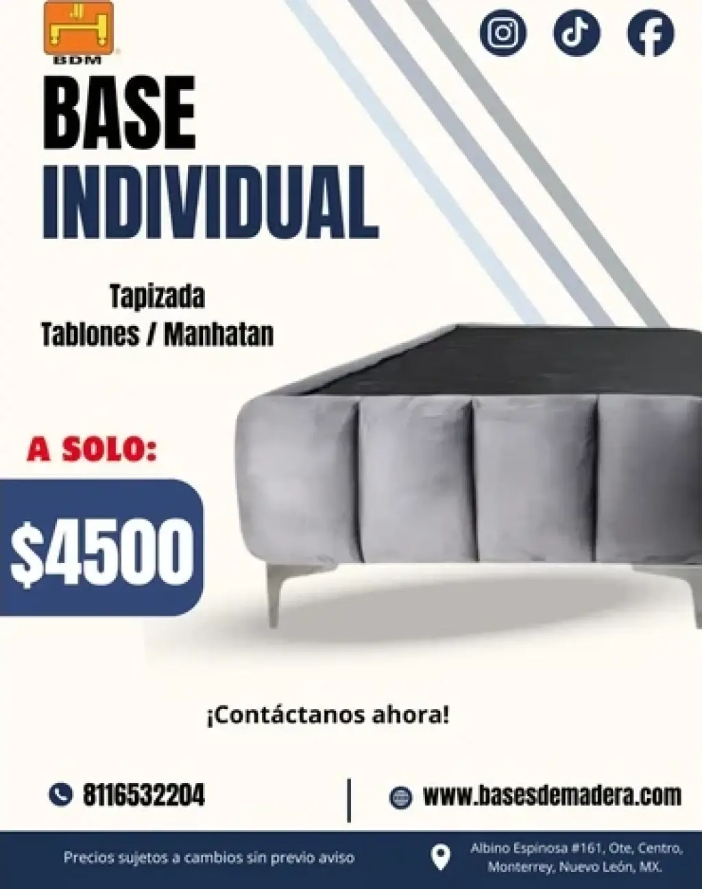 Base Individual Tapizada