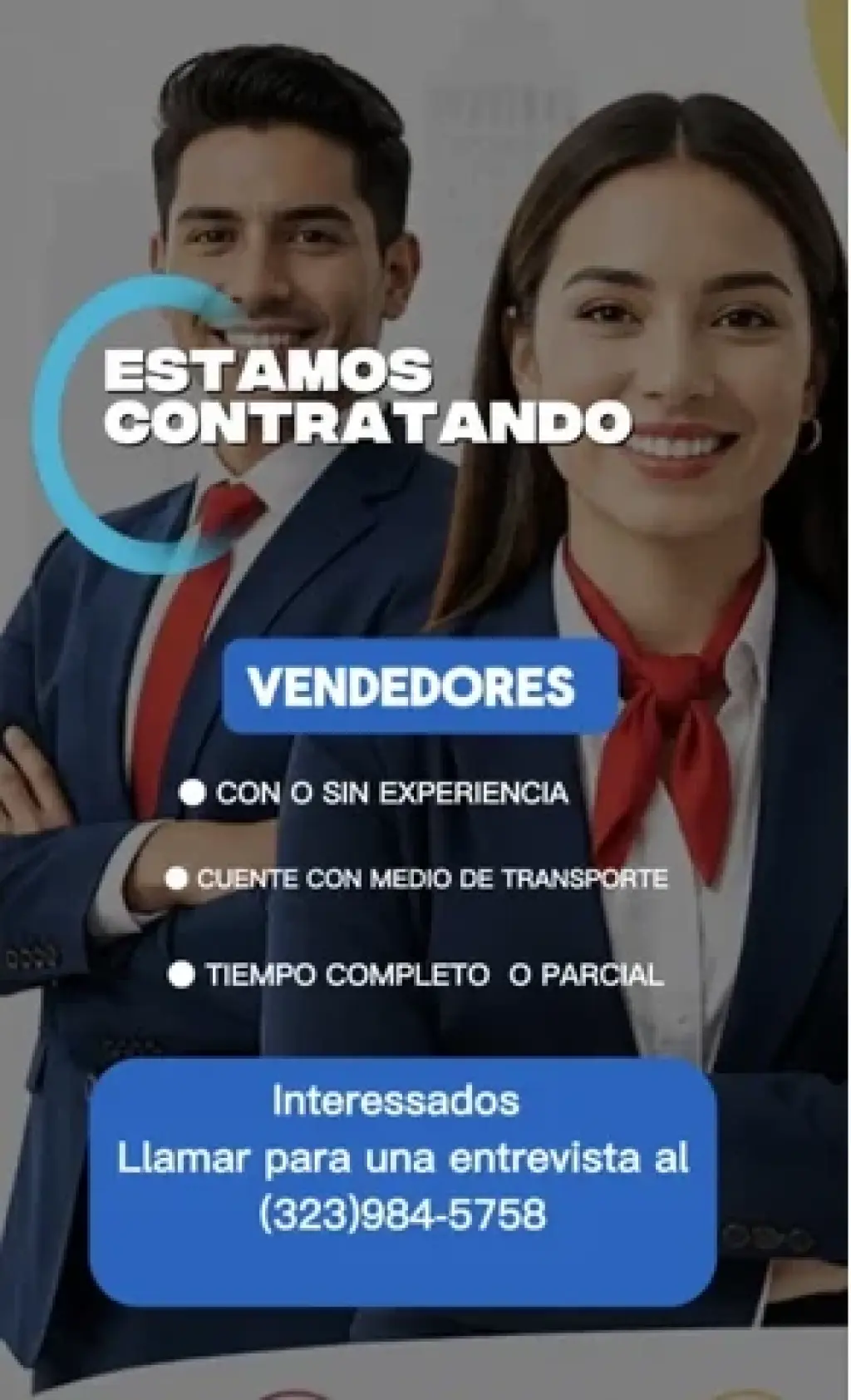 Se  solicita vendedores