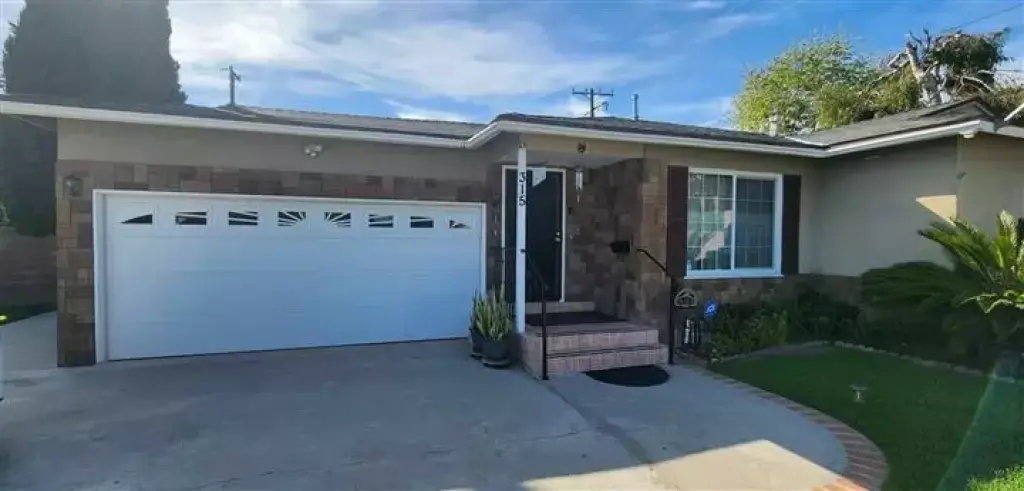Two car garage door with windo