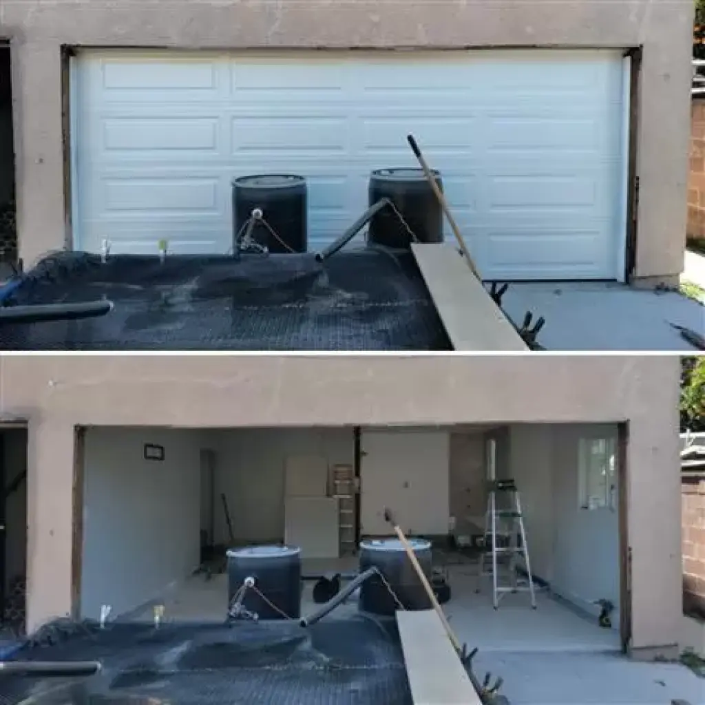 Sectional roll up garage door