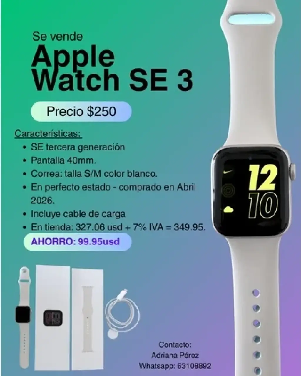 Se vende Apple Watch SE 3