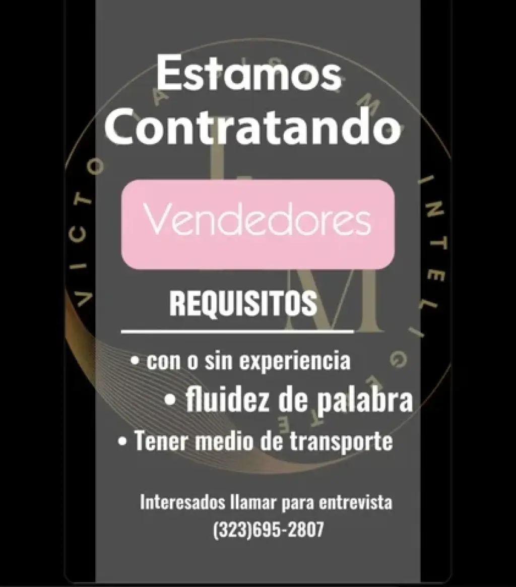 Solicito vendedores