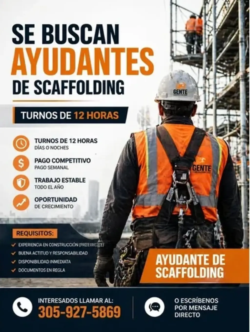 Buscamos Ayudantes Scaffolding