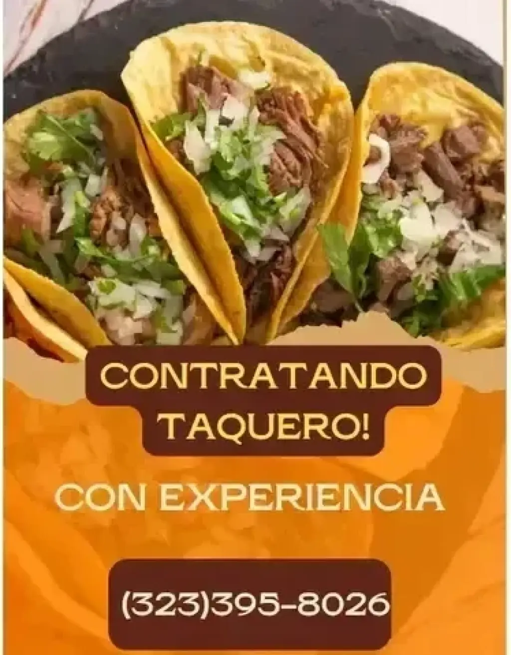 BUSCO TAQUERO CON EXPERIENCIA