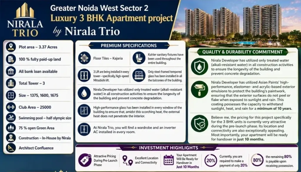 3 BHK apartment Greater Noida