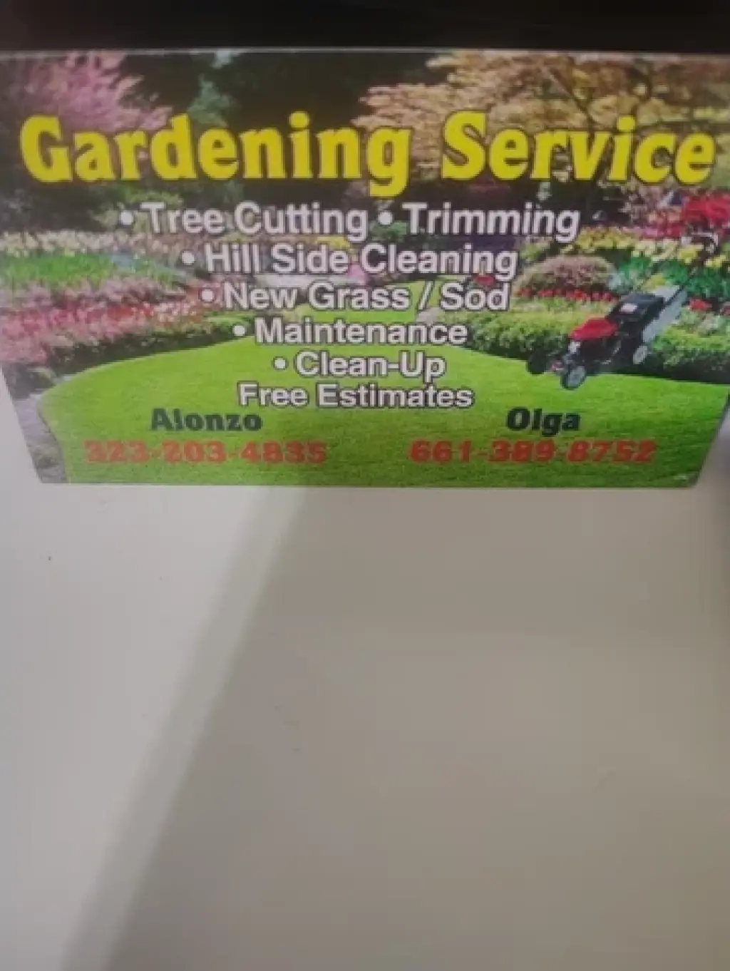 Gardening services