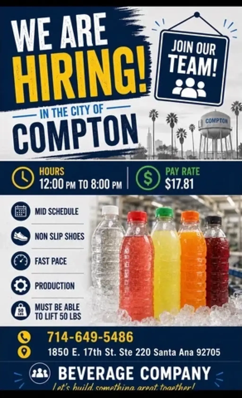 EMPLEO EN COMPTON, CA