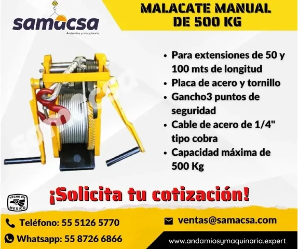Malacate Manual, Samacsa
