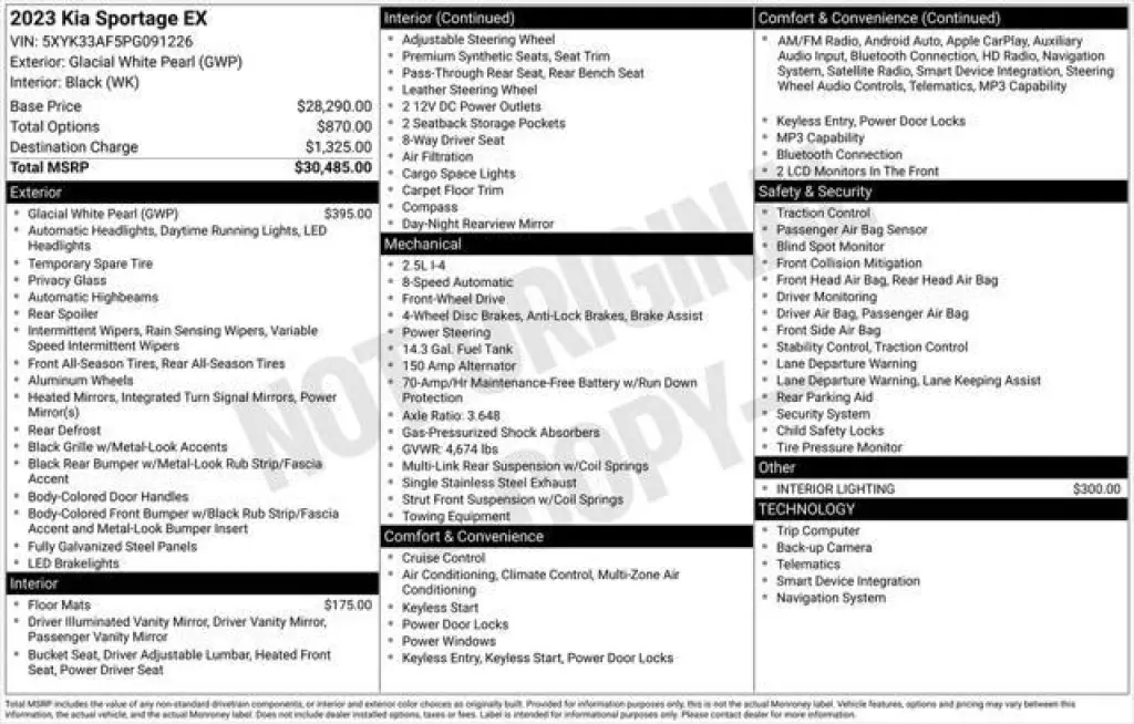 Kia Sportage 2023 EX 4dr SUV