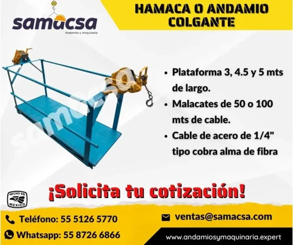 HAMACA COLGANTE/ SAMACSA