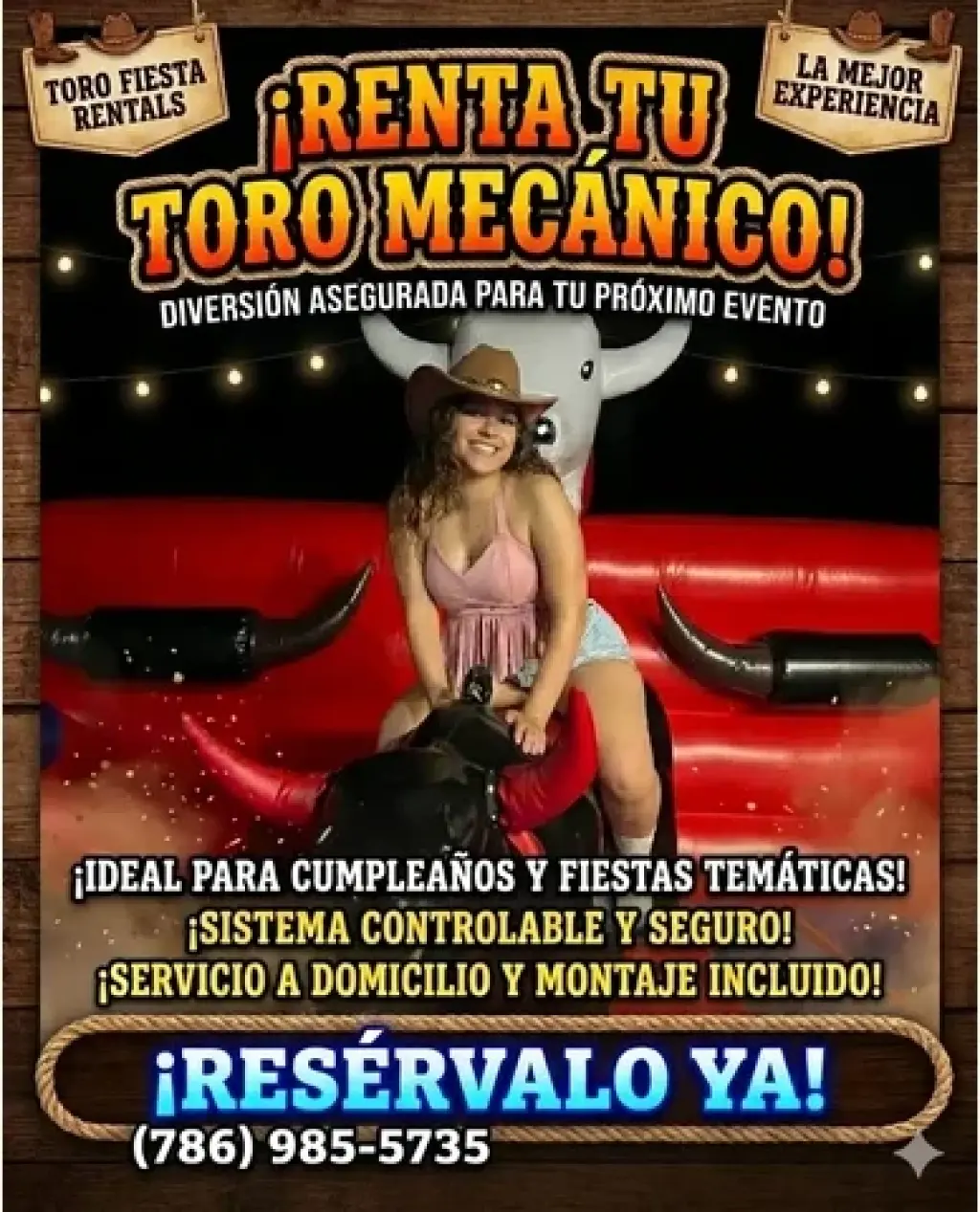 Renta tu toro mecanico