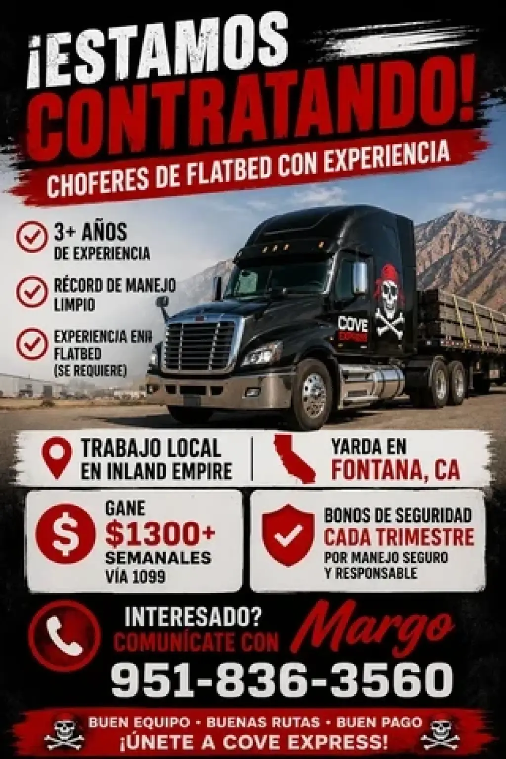 CHOFERES DE FLATBED CON EXPERI
