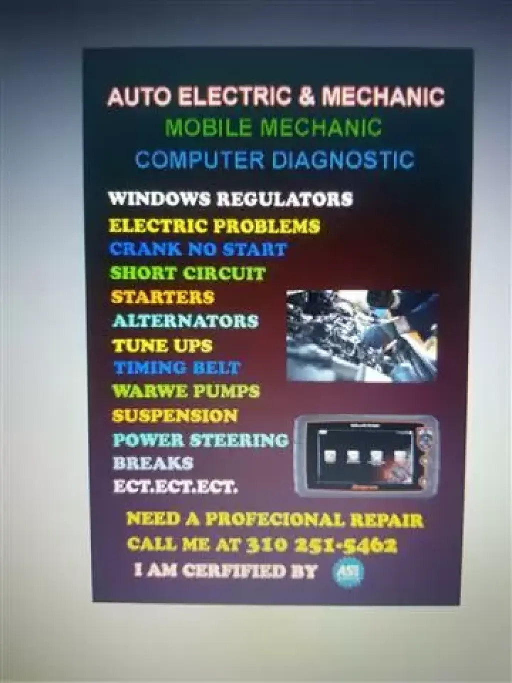 MECANICO GENERAL Y ELECTRICO