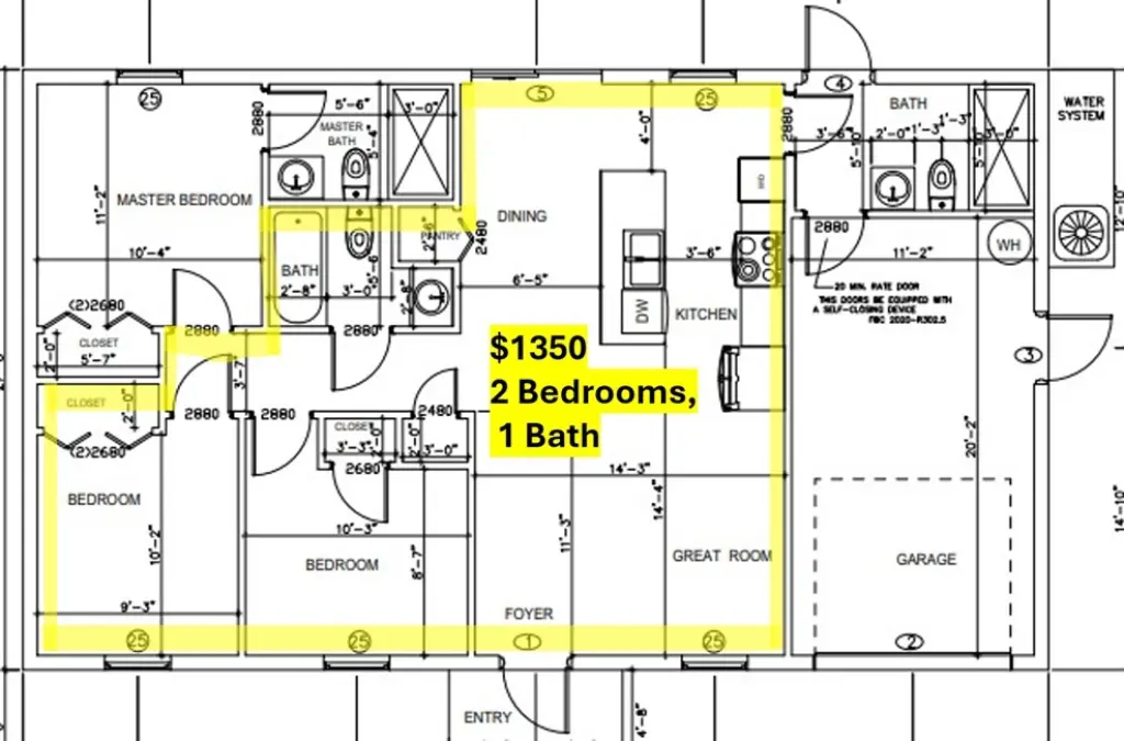 Propiedad en alquiler con 2 habitaciones y 1 baño en Lehigh Acres