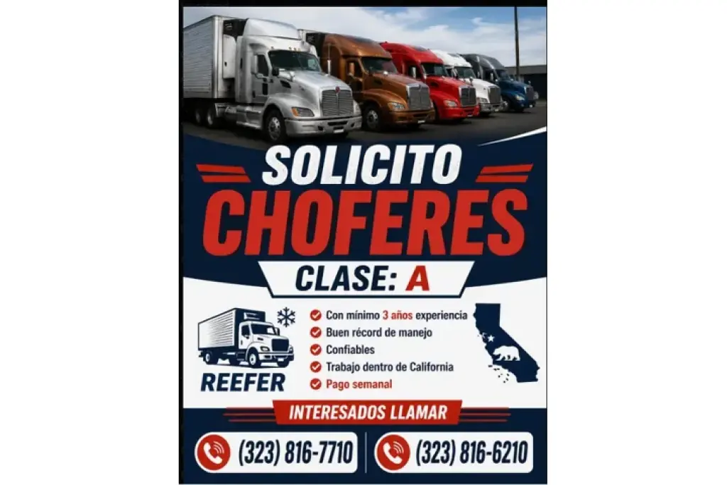 CHOFERES 🚚 CLASE A