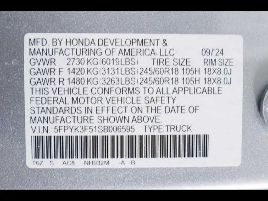Honda Ridgeline 2025 AWD RTL 4dr Crew Cab 5.3 ft. SB