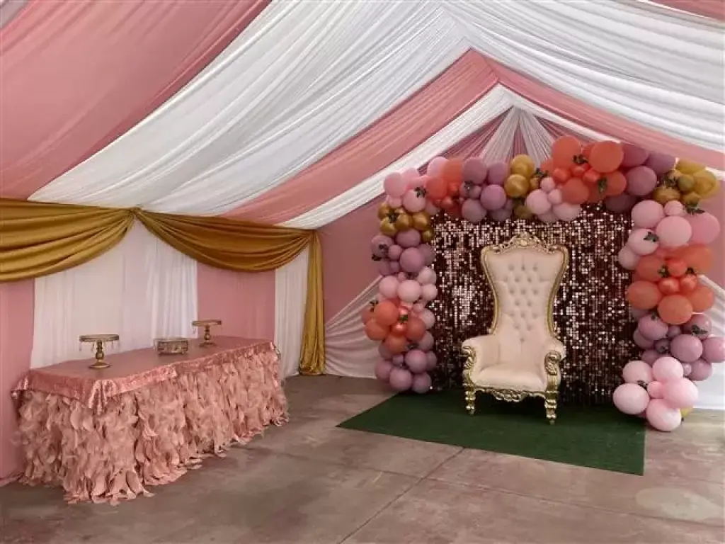 Carpas draping mesas silla