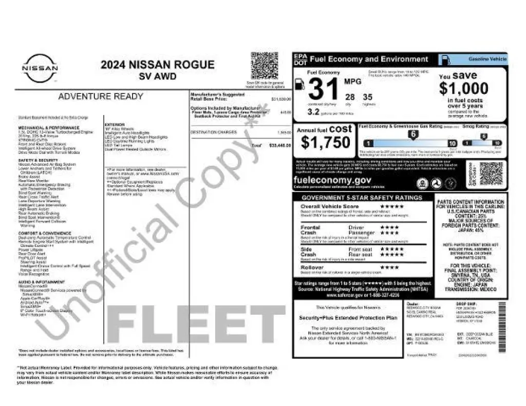 Nissan Rogue 2024 AWD SV 4dr Crossover
