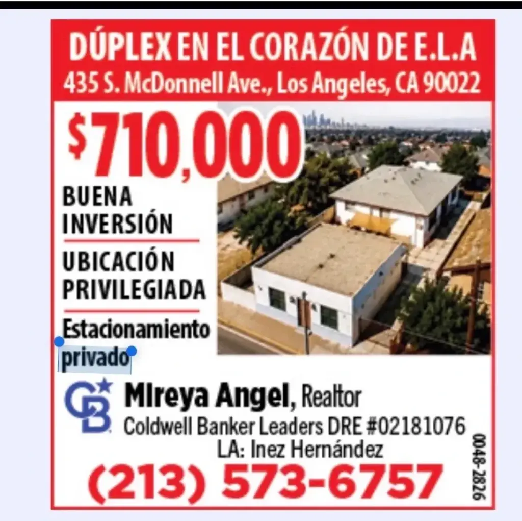 Dúplex en venta en Los Ángeles – $710,000