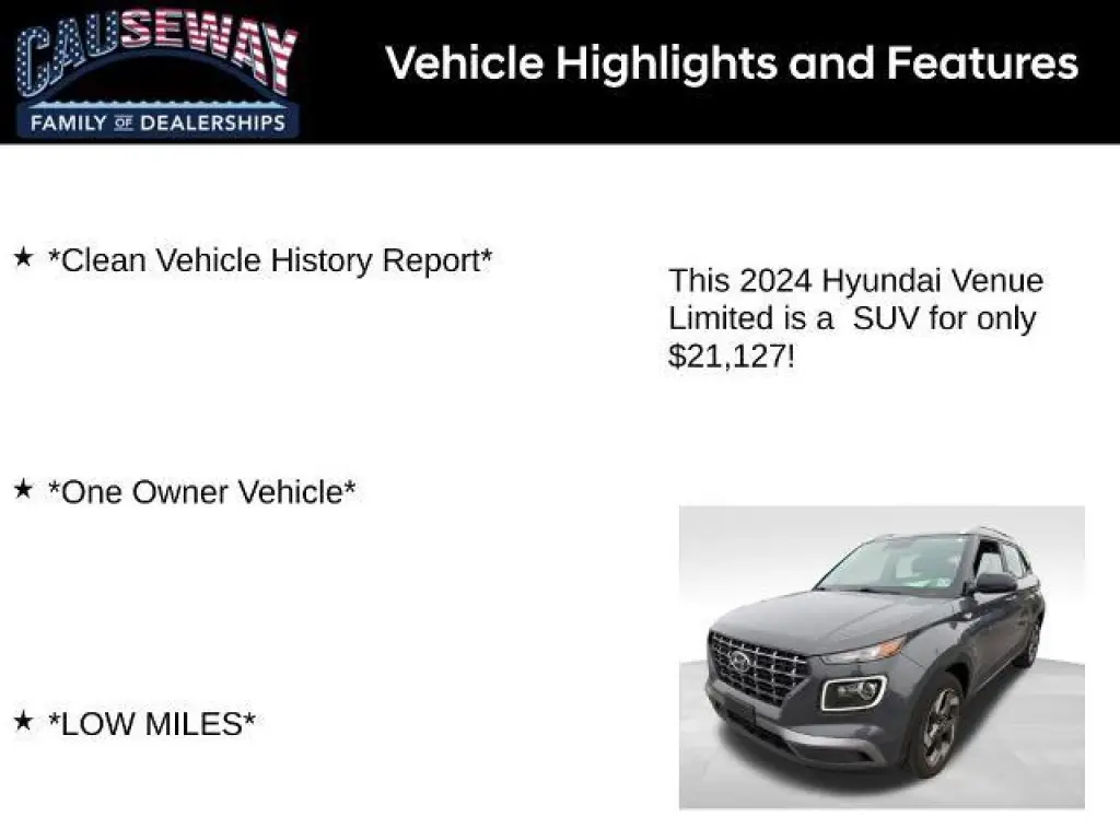 Hyundai VENUE 2024 Limited 4dr Crossover