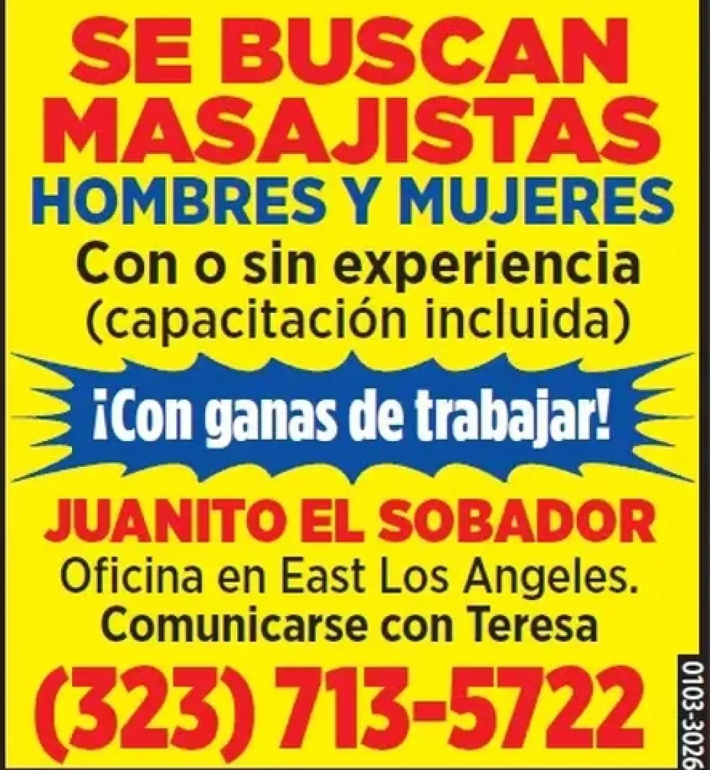 ¡OPORTUNIDAD DE TRABAJO!