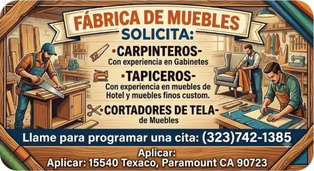 CARPINTERO/ TAPICERO/ CORTADOR