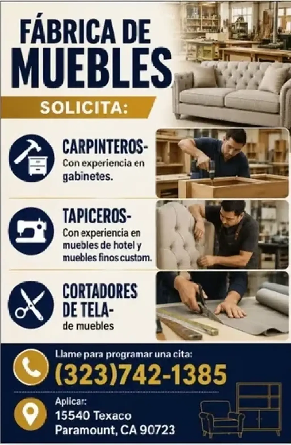 FÁBRICA DE MUEBLES 📍Paramount