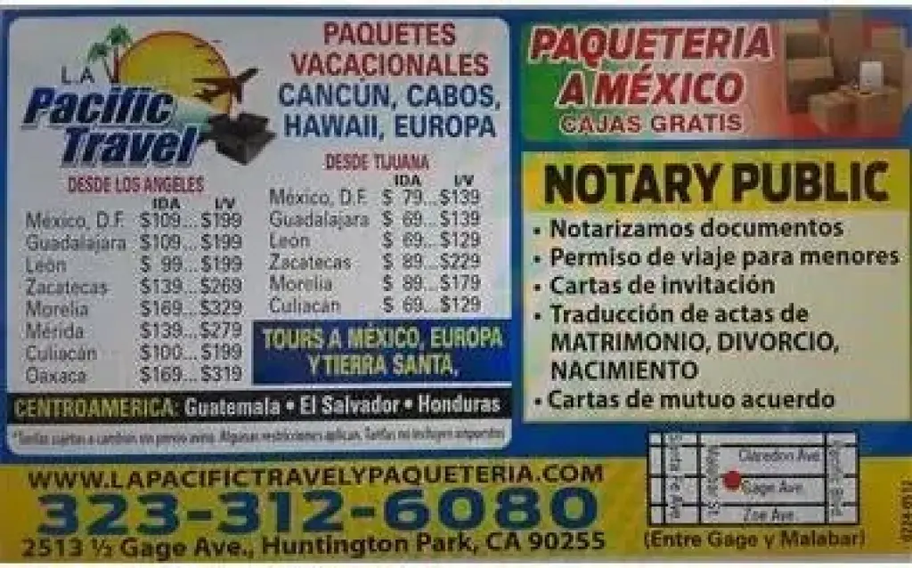 LA PACIFIC TRAVEL Y NOTARY