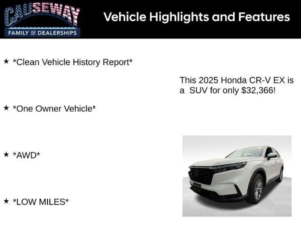Honda CR-V 2025 AWD EX 4dr SUV